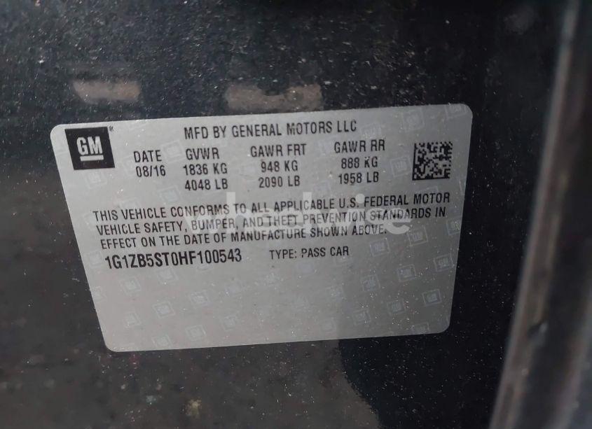 Photo 9 of 2017 Chevrolet Malibu LS (VIN 1G1ZB5ST0HF100543)