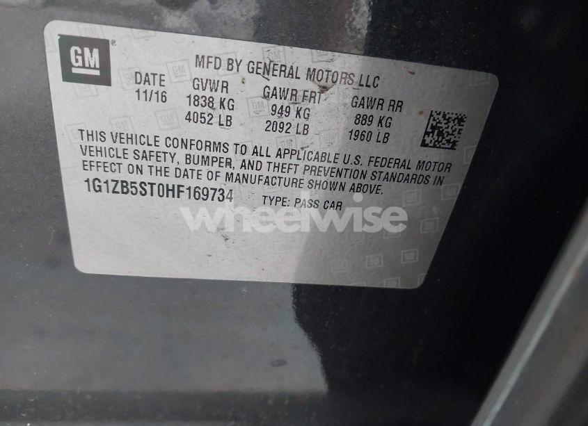 Photo 9 of 2017 Chevrolet Malibu LS (VIN 1G1ZB5ST0HF169734)