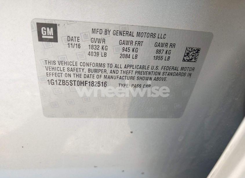 Photo 9 of 2017 Chevrolet Malibu LS (VIN 1G1ZB5ST0HF182516)