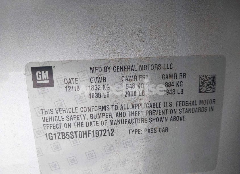 Photo 9 of 2017 Chevrolet Malibu LS (VIN 1G1ZB5ST0HF197212)