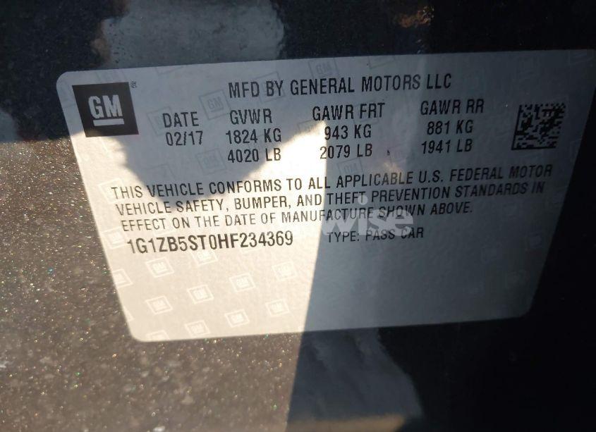 Photo 9 of 2017 Chevrolet Malibu LS (VIN 1G1ZB5ST0HF234369)