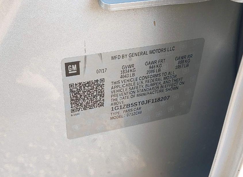 Photo 9 of 2018 Chevrolet Malibu 1LS (VIN 1G1ZB5ST0JF118207)