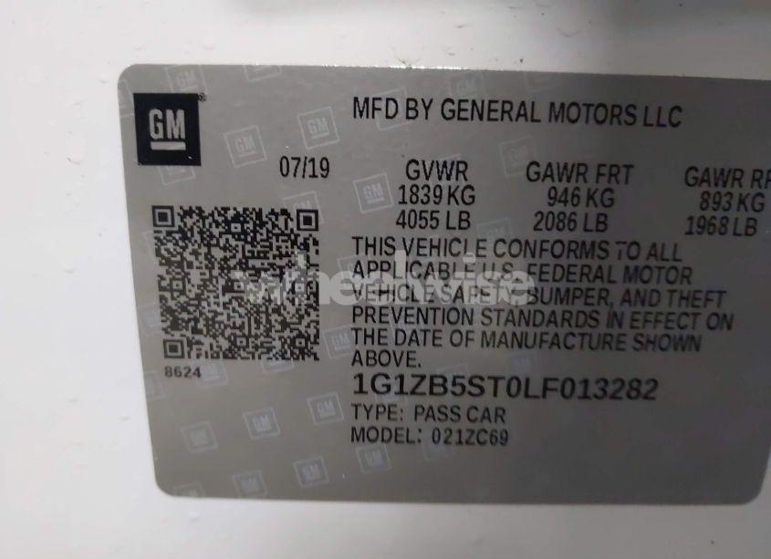 Photo 9 of 2020 Chevrolet Malibu LS (VIN 1G1ZB5ST0LF013282)