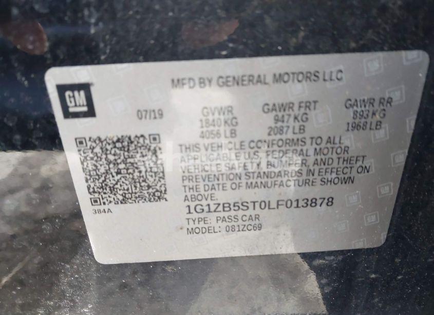 Photo 9 of 2020 Chevrolet Malibu FWD LS (VIN 1G1ZB5ST0LF013878)