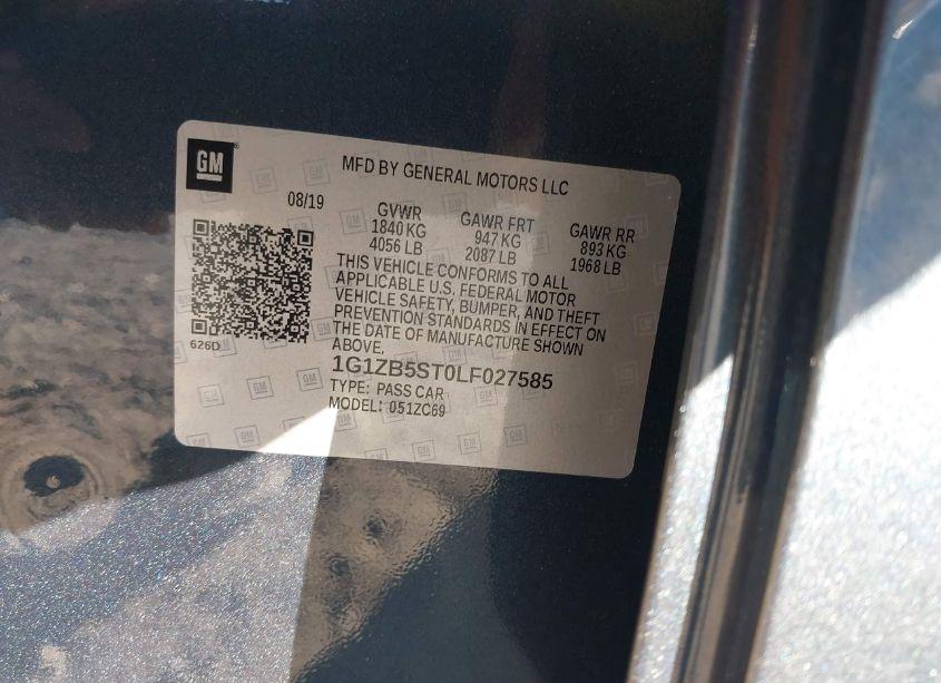 Photo 9 of 2020 Chevrolet Malibu FWD LS (VIN 1G1ZB5ST0LF027585)