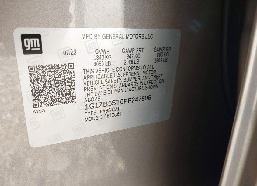 Photo 9 of 2023 Chevrolet Malibu FWD LS (VIN 1G1ZB5ST0PF247606)