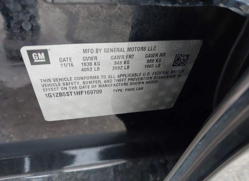 Photo 9 of 2017 Chevrolet Malibu LS (VIN 1G1ZB5ST1HF169709)