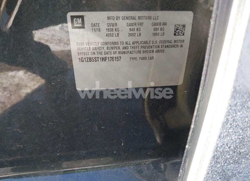 Photo 9 of 2017 Chevrolet Malibu LS (VIN 1G1ZB5ST1HF176157)