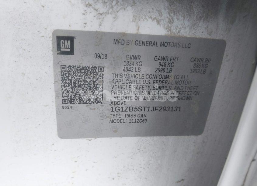 Photo 9 of 2018 Chevrolet Malibu 1LS (VIN 1G1ZB5ST1JF293131)