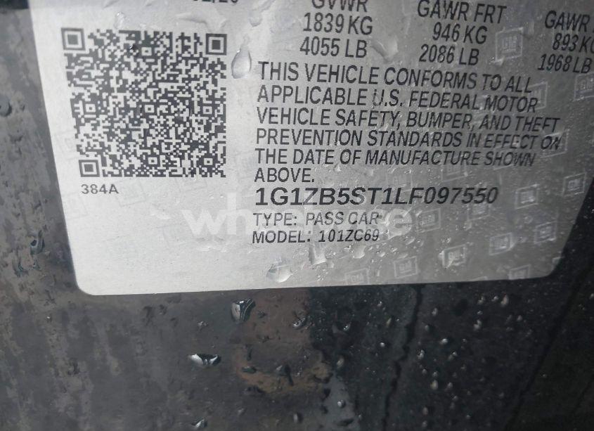 Photo 9 of 2020 Chevrolet Malibu FWD LS (VIN 1G1ZB5ST1LF097550)