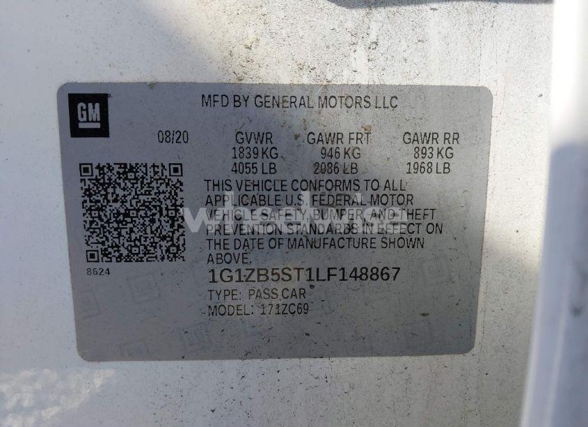 Photo 9 of 2020 Chevrolet Malibu FWD LS (VIN 1G1ZB5ST1LF148867)