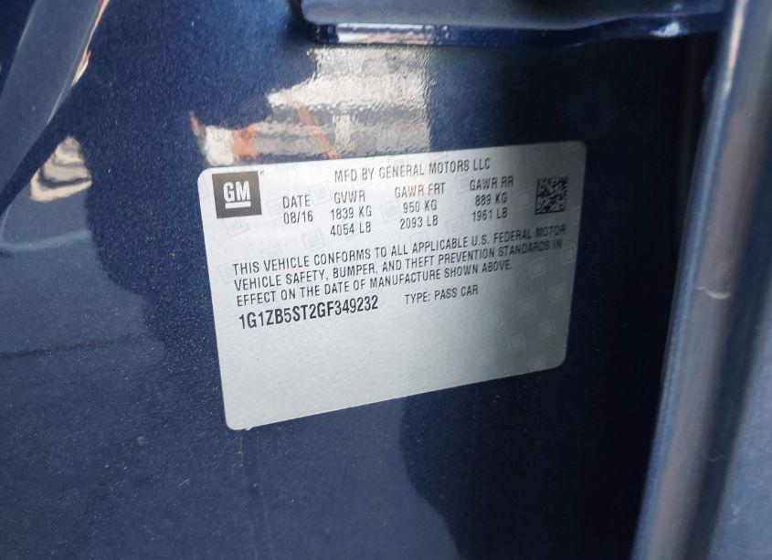 Photo 9 of 2016 Chevrolet Malibu LS (VIN 1G1ZB5ST2GF349232)