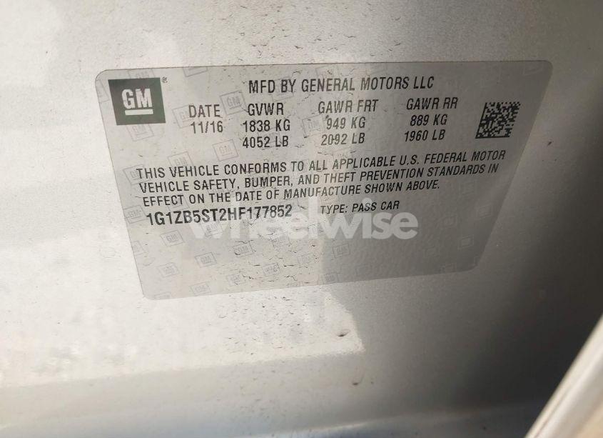 Photo 9 of 2017 Chevrolet Malibu LS (VIN 1G1ZB5ST2HF177852)