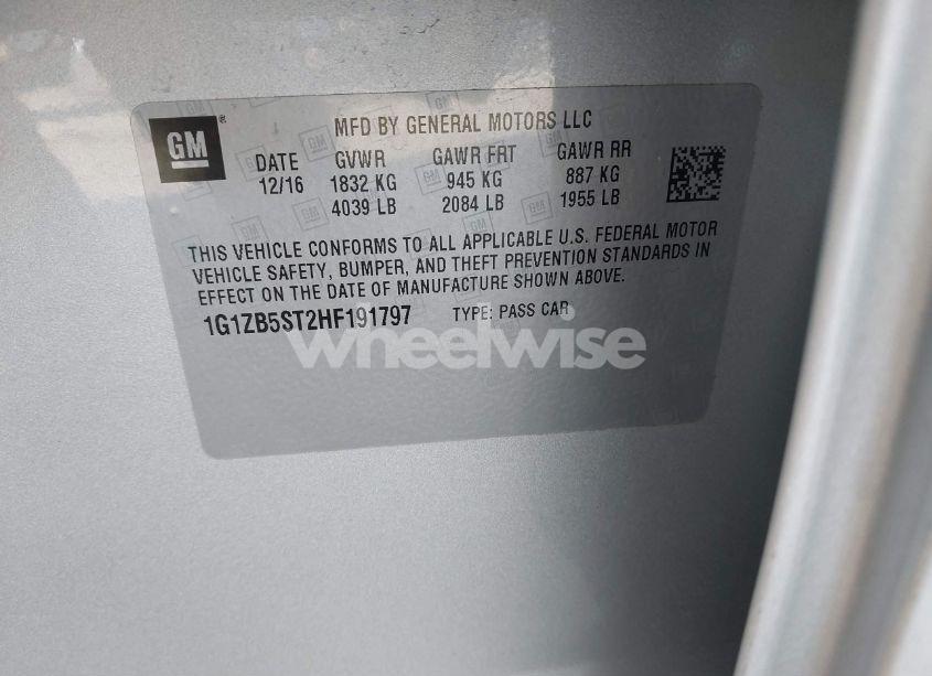 Photo 9 of 2017 Chevrolet Malibu LS (VIN 1G1ZB5ST2HF191797)