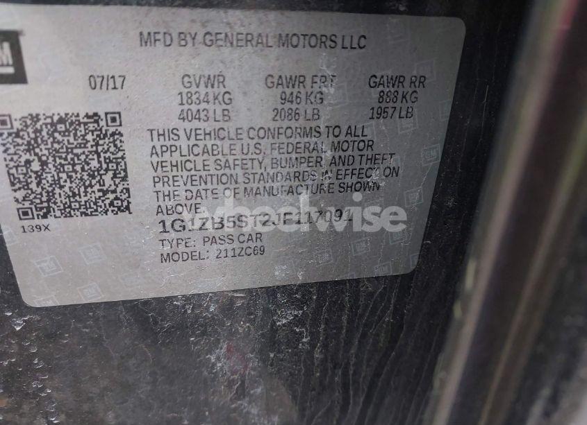 Photo 9 of 2018 Chevrolet Malibu 1LS (VIN 1G1ZB5ST2JF117091)