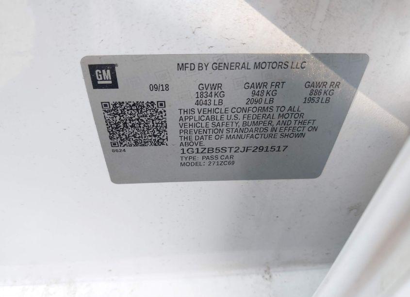 Photo 9 of 2018 Chevrolet Malibu 1LS (VIN 1G1ZB5ST2JF291517)