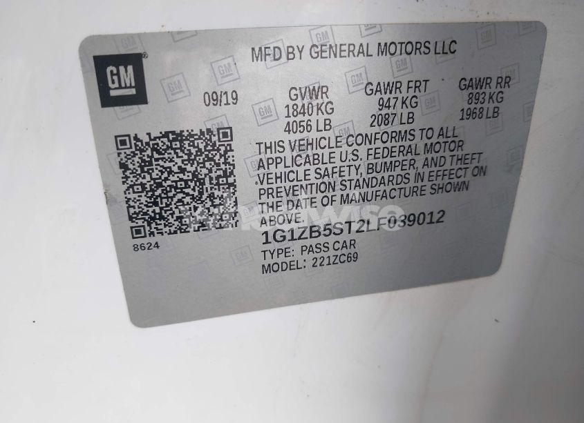 Photo 9 of 2020 Chevrolet Malibu FWD LS (VIN 1G1ZB5ST2LF039012)