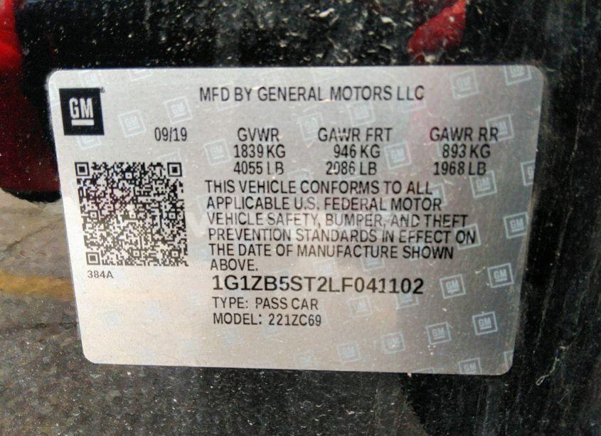 Photo 9 of 2020 Chevrolet Malibu FWD LS (VIN 1G1ZB5ST2LF041102)