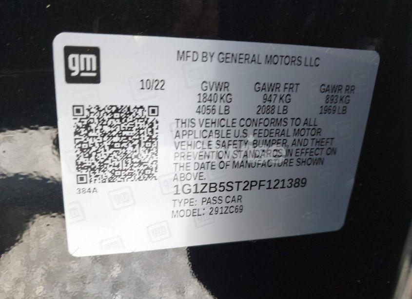 Photo 9 of 2023 Chevrolet Malibu LS (VIN 1G1ZB5ST2PF121389)
