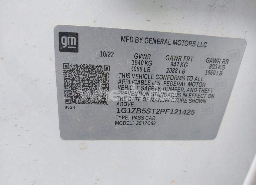 Photo 9 of 2023 Chevrolet Malibu FWD LS (VIN 1G1ZB5ST2PF121425)