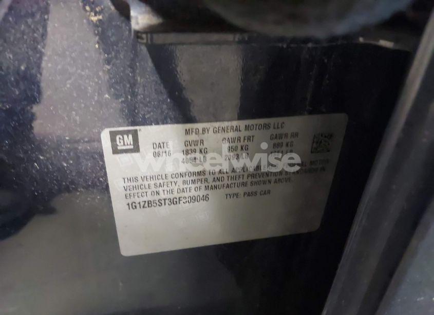 Photo 9 of 2016 Chevrolet Malibu LS (VIN 1G1ZB5ST3GF309046)