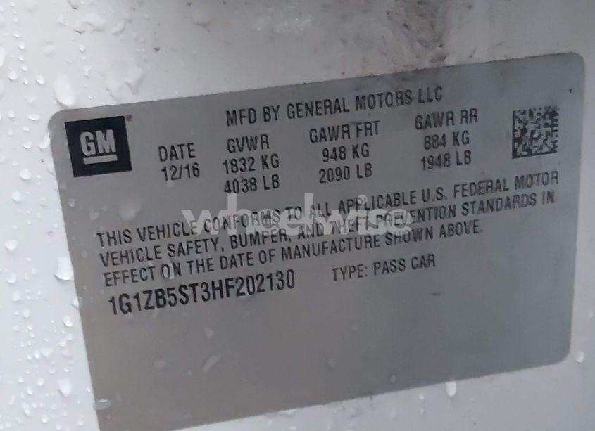 Photo 9 of 2017 Chevrolet Malibu LS (VIN 1G1ZB5ST3HF202130)