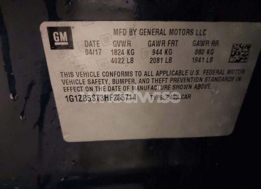 Photo 9 of 2017 Chevrolet Malibu LS (VIN 1G1ZB5ST3HF265714)