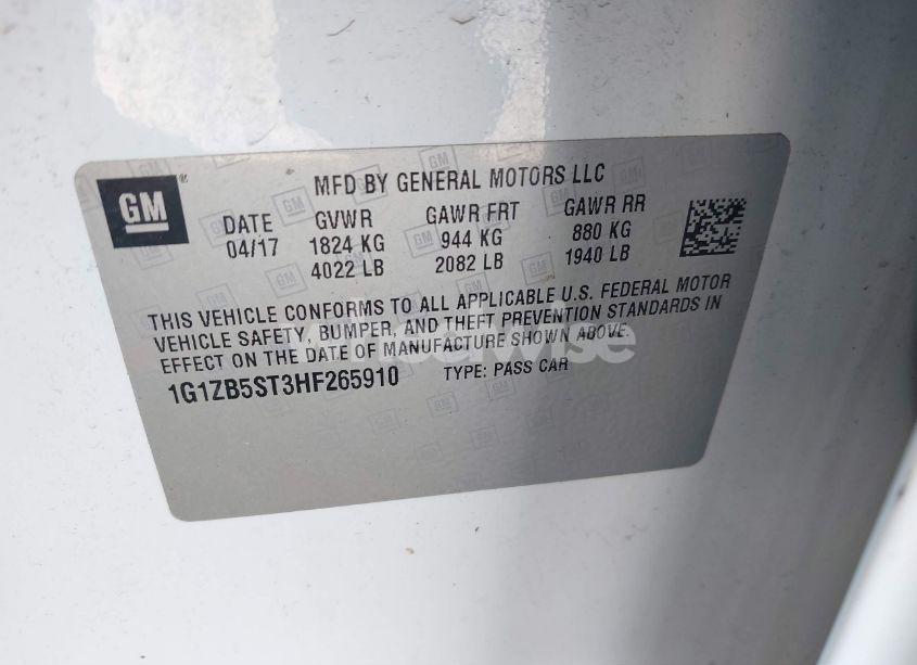 Photo 9 of 2017 Chevrolet Malibu LS (VIN 1G1ZB5ST3HF265910)