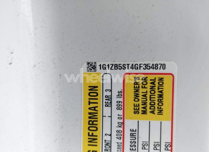 Photo 9 of 2016 Chevrolet Malibu LS (VIN 1G1ZB5ST4GF354870)