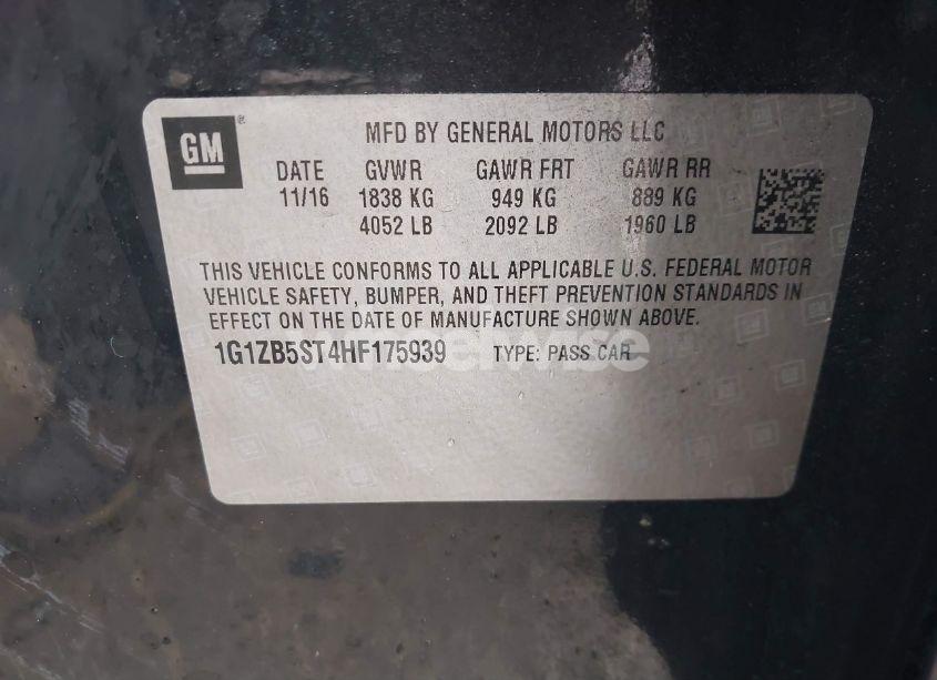 Photo 9 of 2017 Chevrolet Malibu LS (VIN 1G1ZB5ST4HF175939)