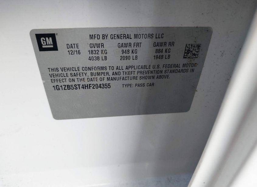 Photo 9 of 2017 Chevrolet Malibu LS (VIN 1G1ZB5ST4HF204355)