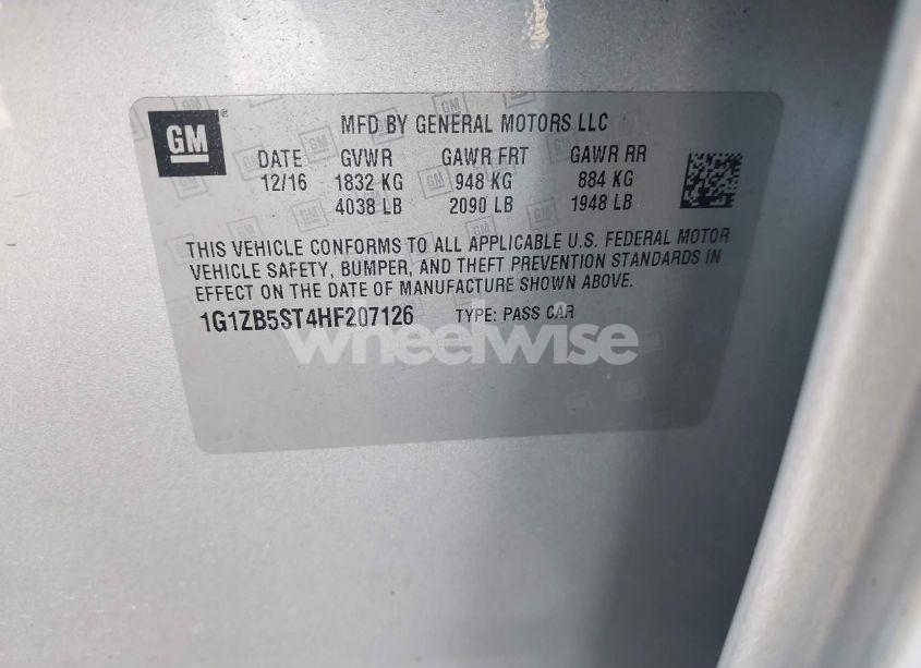 Photo 9 of 2017 Chevrolet Malibu LS (VIN 1G1ZB5ST4HF207126)