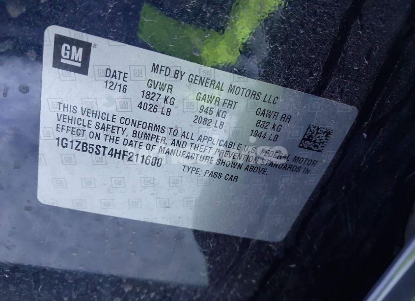 Photo 9 of 2017 Chevrolet Malibu LS (VIN 1G1ZB5ST4HF211600)