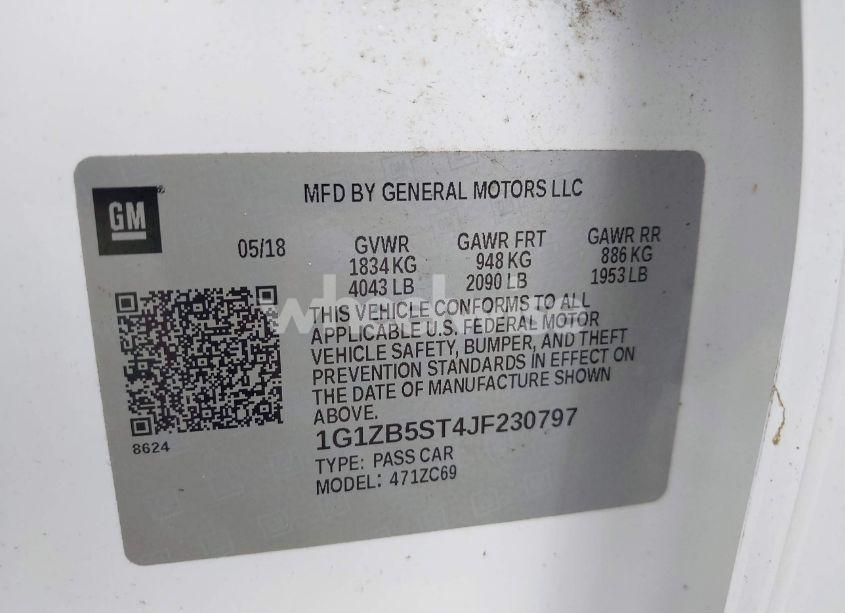 Photo 9 of 2018 Chevrolet Malibu 1LS (VIN 1G1ZB5ST4JF230797)