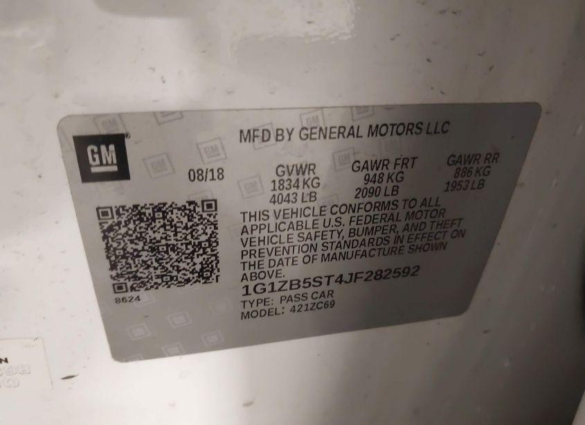 Photo 9 of 2018 Chevrolet Malibu 1LS (VIN 1G1ZB5ST4JF282592)