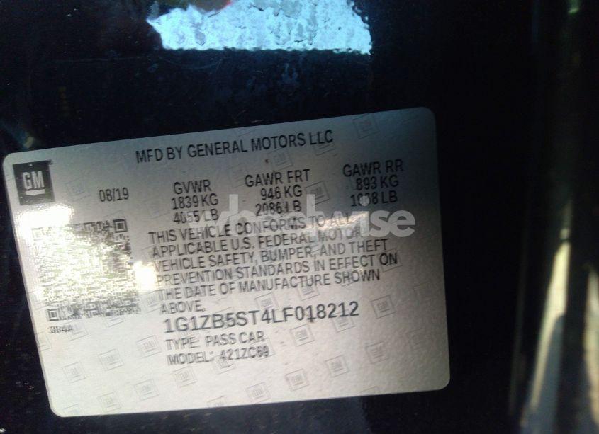 Photo 9 of 2020 Chevrolet Malibu FWD LS (VIN 1G1ZB5ST4LF018212)