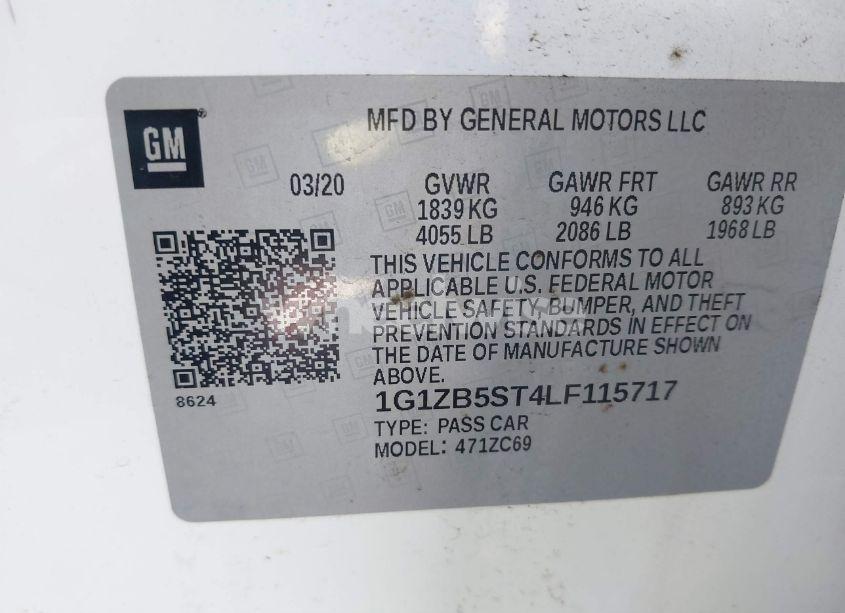 Photo 9 of 2020 Chevrolet Malibu FWD LS (VIN 1G1ZB5ST4LF115717)