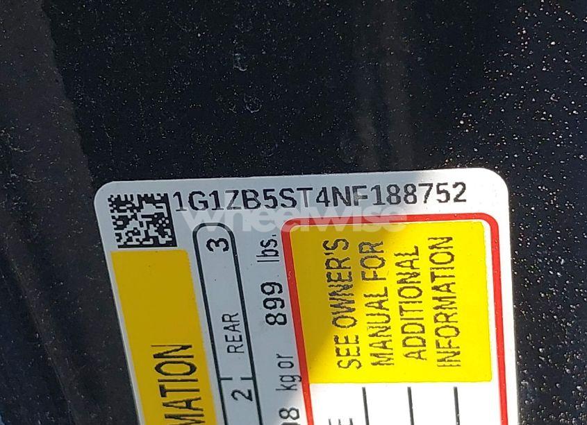 Photo 9 of 2022 Chevrolet Malibu FWD LS (VIN 1G1ZB5ST4NF188752)