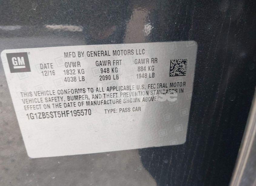 Photo 9 of 2017 Chevrolet Malibu LS (VIN 1G1ZB5ST5HF195570)