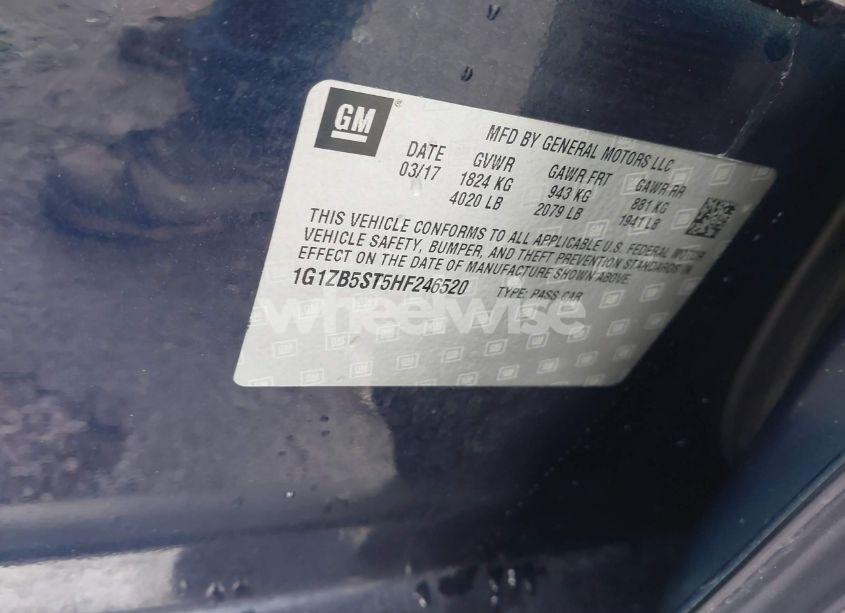 Photo 9 of 2017 Chevrolet Malibu LS (VIN 1G1ZB5ST5HF246520)