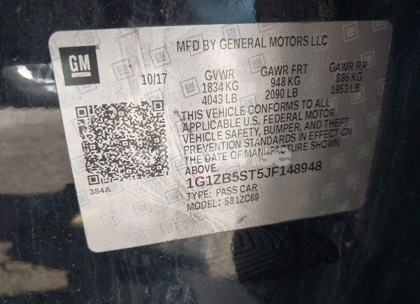 Photo 9 of 2018 Chevrolet Malibu 1LS (VIN 1G1ZB5ST5JF148948)