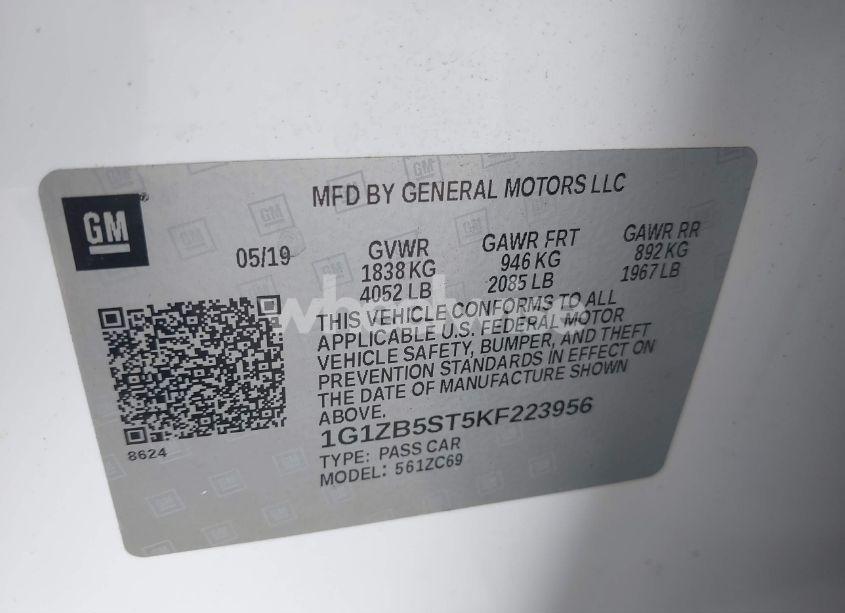 Photo 9 of 2019 Chevrolet Malibu 1LS (VIN 1G1ZB5ST5KF223956)