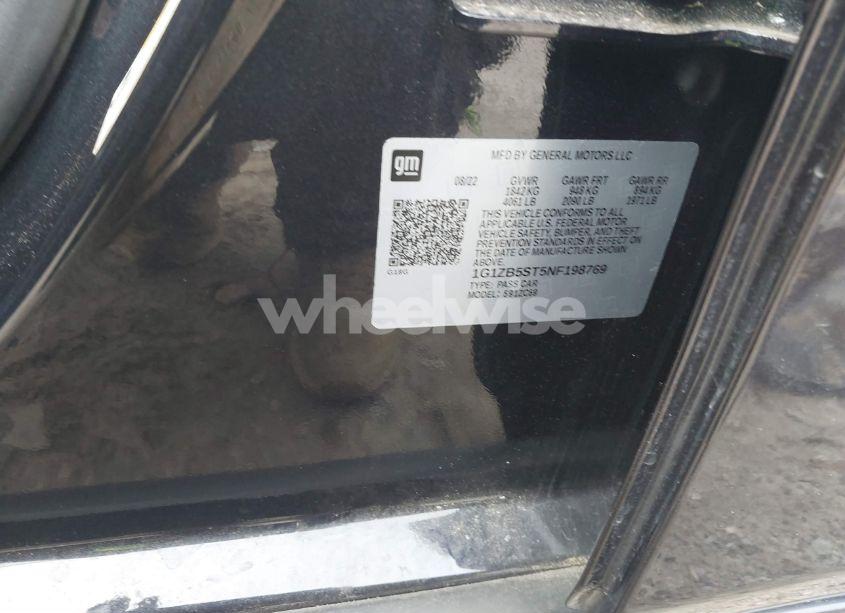 Photo 9 of 2022 Chevrolet Malibu FWD LS (VIN 1G1ZB5ST5NF198769)