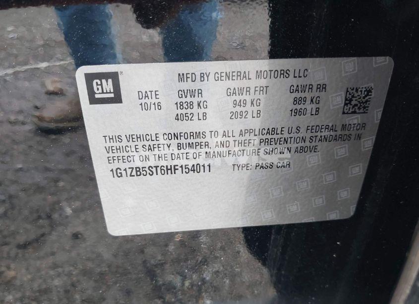 Photo 9 of 2017 Chevrolet Malibu LS (VIN 1G1ZB5ST6HF154011)