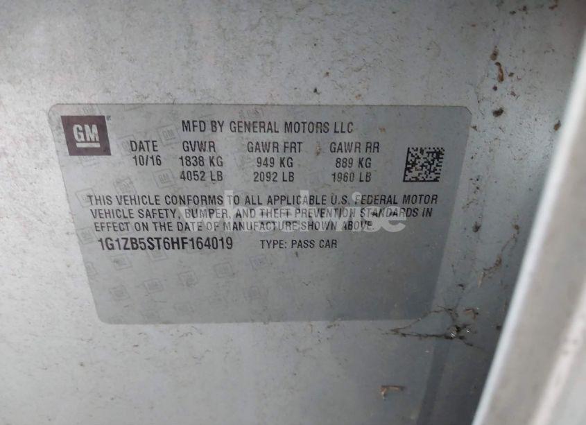 Photo 9 of 2017 Chevrolet Malibu LS (VIN 1G1ZB5ST6HF164019)