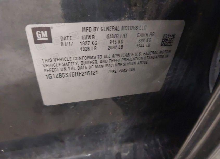 Photo 9 of 2017 Chevrolet Malibu LS (VIN 1G1ZB5ST6HF216121)