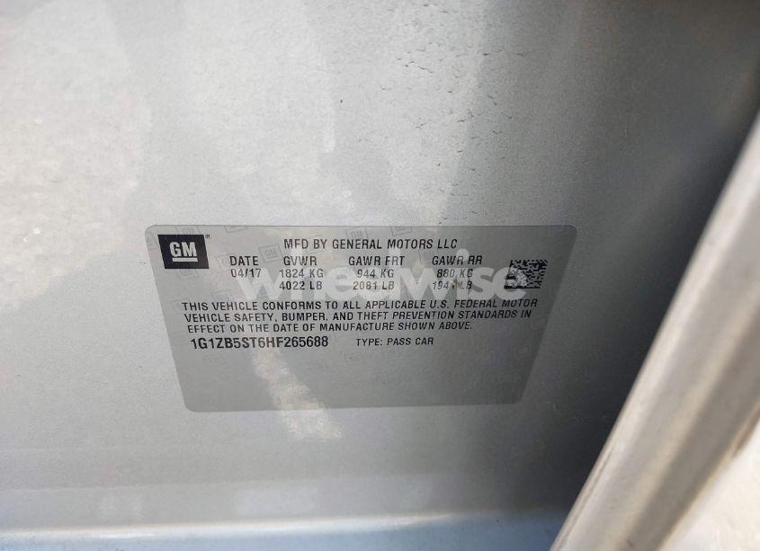 Photo 9 of 2017 Chevrolet Malibu LS (VIN 1G1ZB5ST6HF265688)