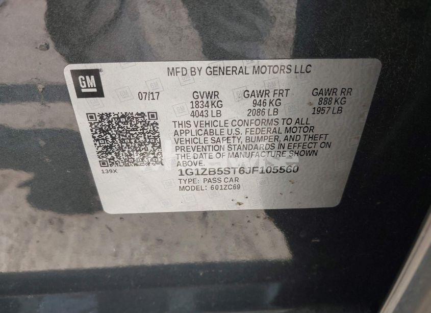 Photo 9 of 2018 Chevrolet Malibu 1LS (VIN 1G1ZB5ST6JF105560)