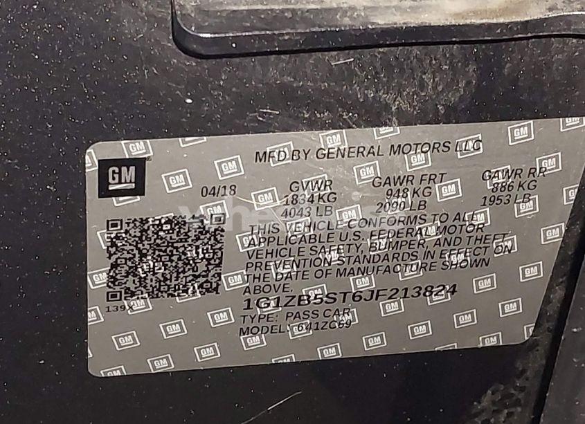 Photo 9 of 2018 Chevrolet Malibu 1LS (VIN 1G1ZB5ST6JF213824)