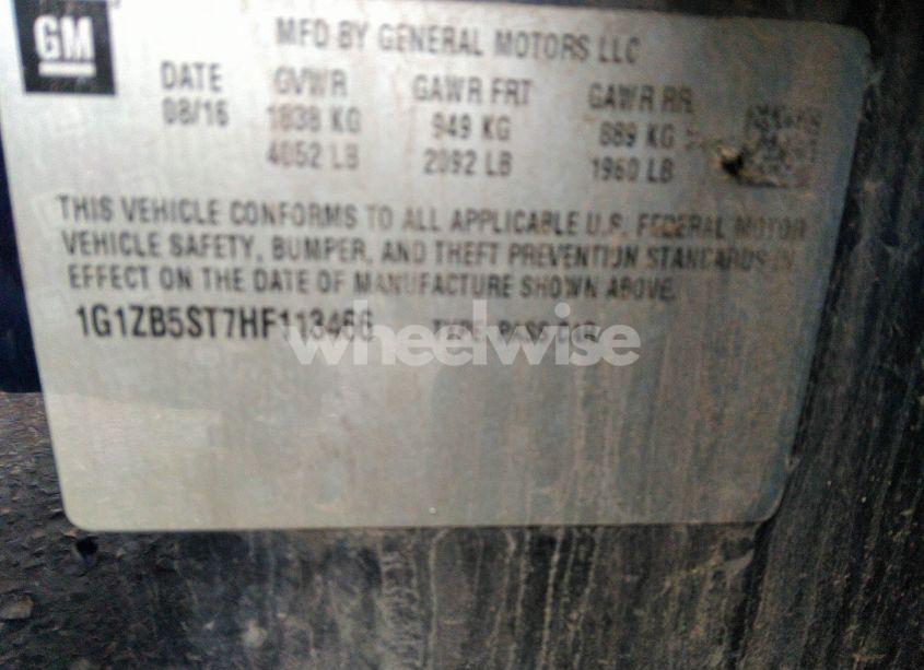 Photo 9 of 2017 Chevrolet Malibu LS (VIN 1G1ZB5ST7HF113466)